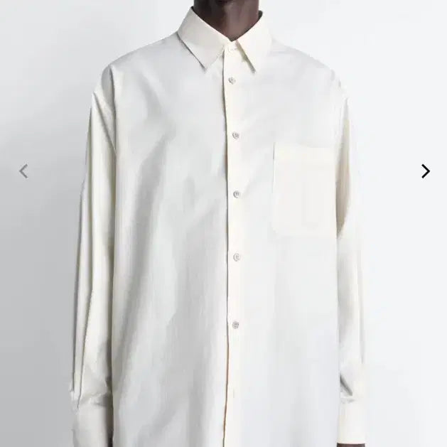 [SOLD OUT] 르메르 코튼실크 레귤러 릴렉스 셔츠 화이트 크림
