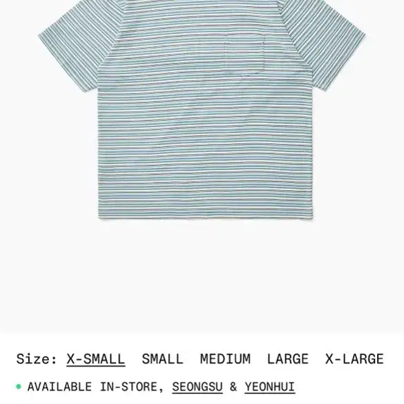 [BUNJANG] Kakis Border T-Shirt Blue Size M / 새상품) 카키스 반팔 보더티 블루 m사이즈