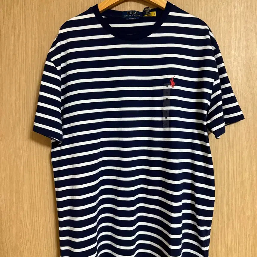 [BUNJANG] Polo Ralph Lauren Classic Fit Stripe T-Shirt Navy M / 새상품) 폴로 랄프로렌 클래식핏 스트라이프 티셔츠 m사이즈