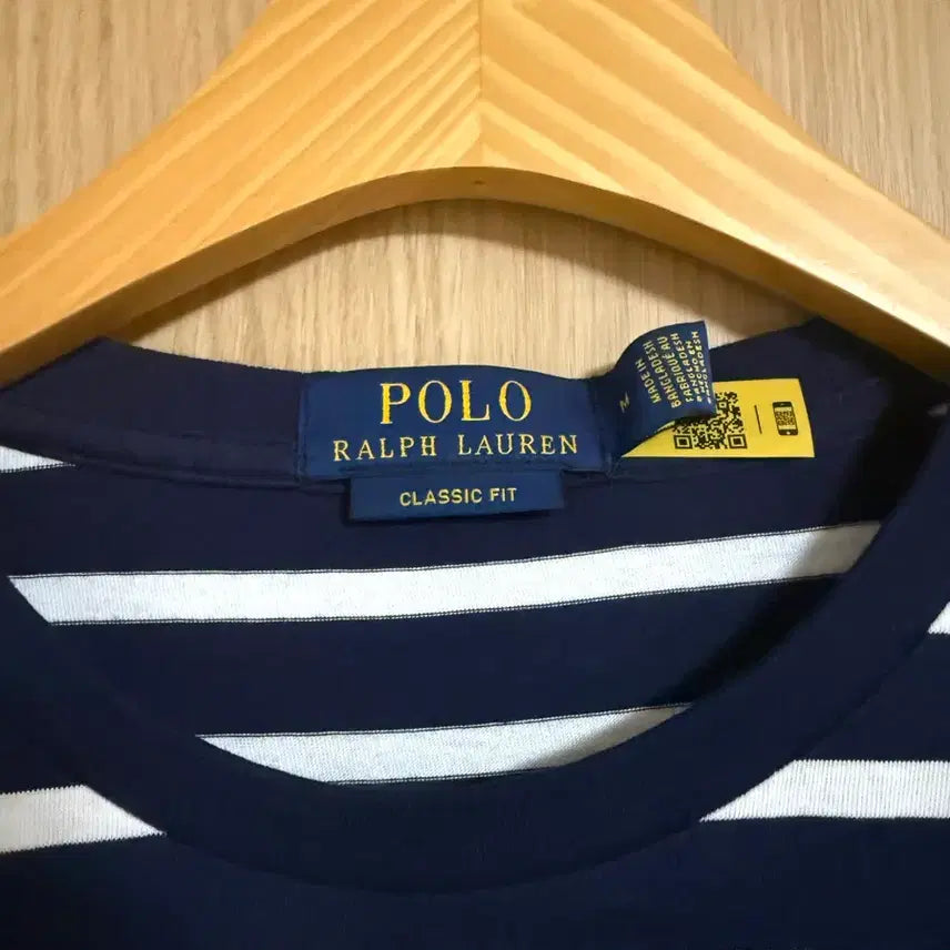 [BUNJANG] Polo Ralph Lauren Classic Fit Stripe T-Shirt Navy M / 새상품) 폴로 랄프로렌 클래식핏 스트라이프 티셔츠 m사이즈