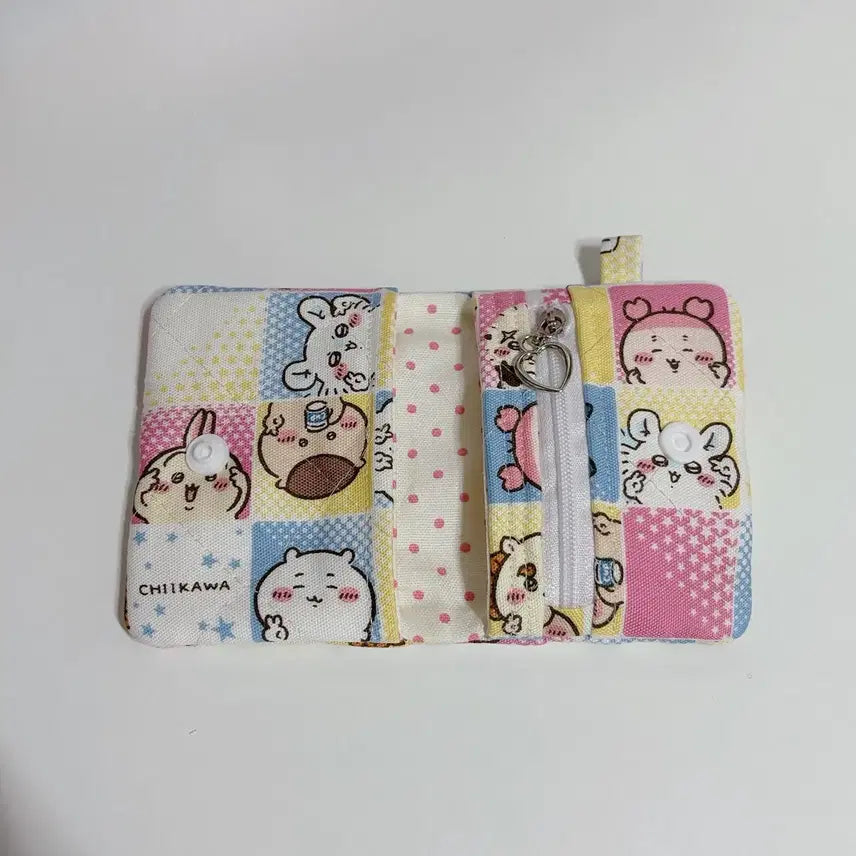 [BUNJANG] Chiikawa Usagi Hachiwara Momonga Kani Kurimanju Quilted Card Holder / 먼작귀 치이카와 우사기 하치와레 모몽가 카니 쿠리만쥬 퀄팅 퀄트 카드지갑
