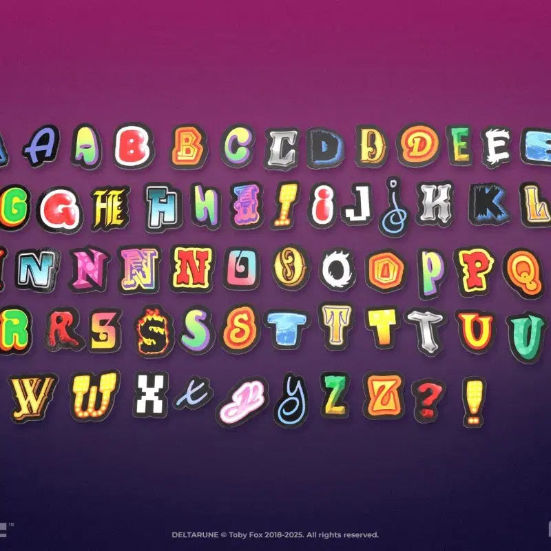 [BUNJANG] Deltarune Tenebrae Alphabet Magnets (Unused) / 델타룬 테나 알파벳 자석 미사용