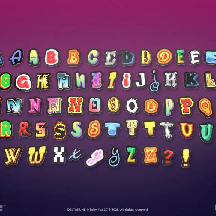 [BUNJANG] Deltarune Tenebrae Alphabet Magnets (Unused) / 델타룬 테나 알파벳 자석 미사용