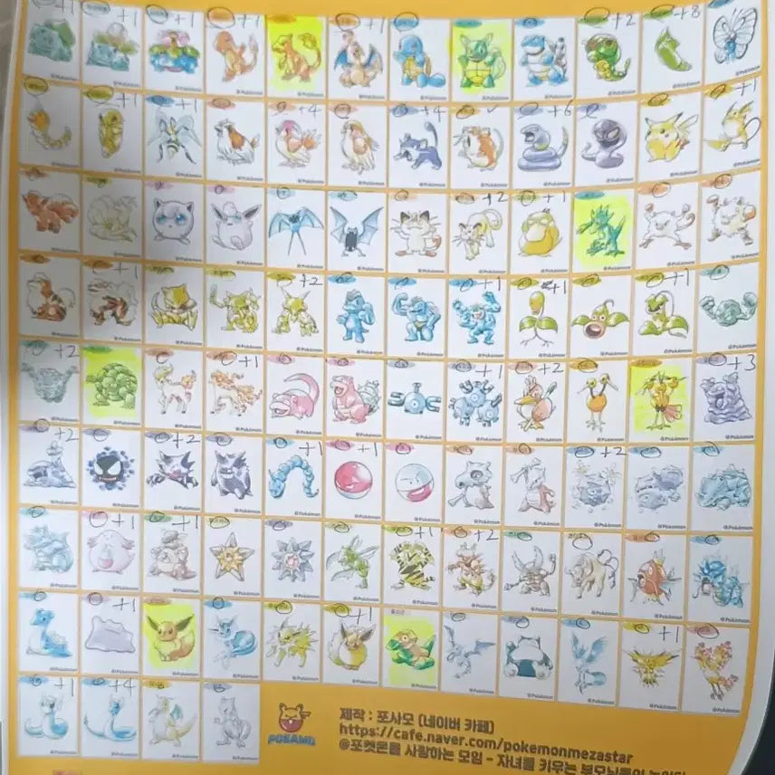[BUNJANG] Pokemon Artwork Tteok-bok-gi Stickers (100 Types) / 포켓몬 아트웍 띠부씰 판매