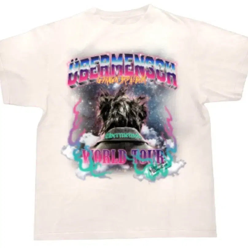 [BUNJANG] G-Dragon WE11DONE World Tour T-Shirt White / 지드래곤 위버맨시 월드투어 반팔 티셔츠 화이트