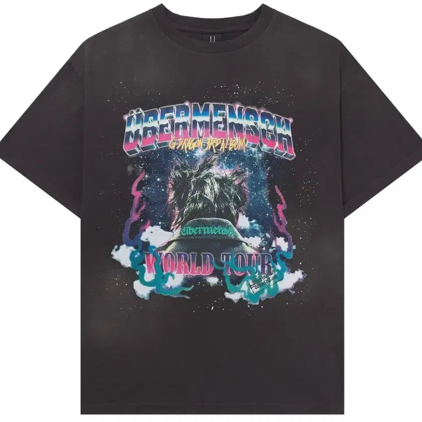 [BUNJANG] G-Dragon Weavers Mansion World Tour Charcoal T-Shirt / 지드래곤 위버맨시 월드투어 반팔 티셔츠 차콜