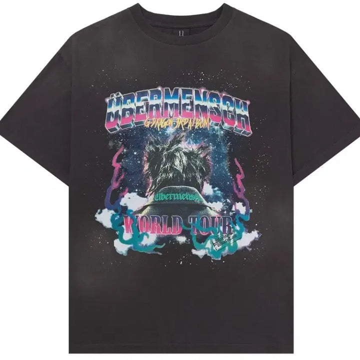 [BUNJANG] G-Dragon Weavers Mansion World Tour Charcoal T-Shirt / 지드래곤 위버맨시 월드투어 반팔 티셔츠 차콜