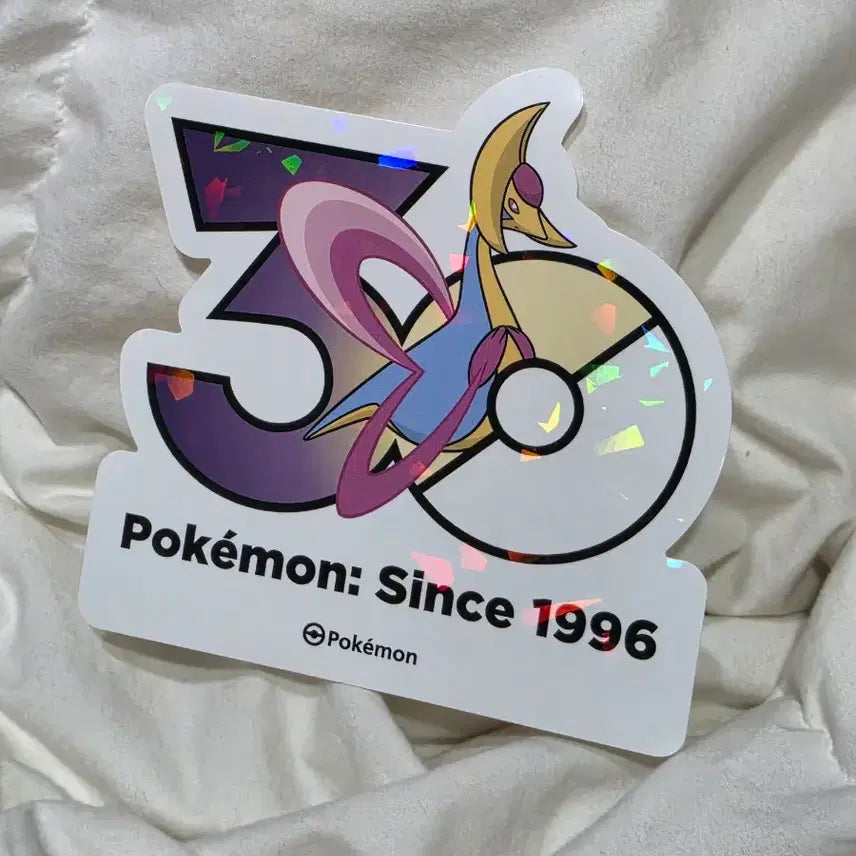 [BUNJANG] Cresselia Logo Sticker Pokemon 30th Anniversary / 크레세리아 로고 스티커 포켓몬 30주년