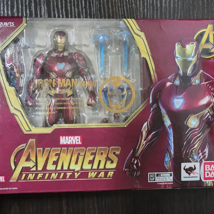 [BUNJANG] Bandai S.H.Figuarts Iron Man Mark 50 with Stand Set / shf 아이언맨 마크50 스탠드 합본