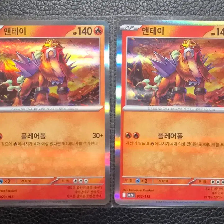[BUNJANG] Pokemon Card Entei Holo 020/193 / 포켓몬 카드 앤테이 홀로 020/193