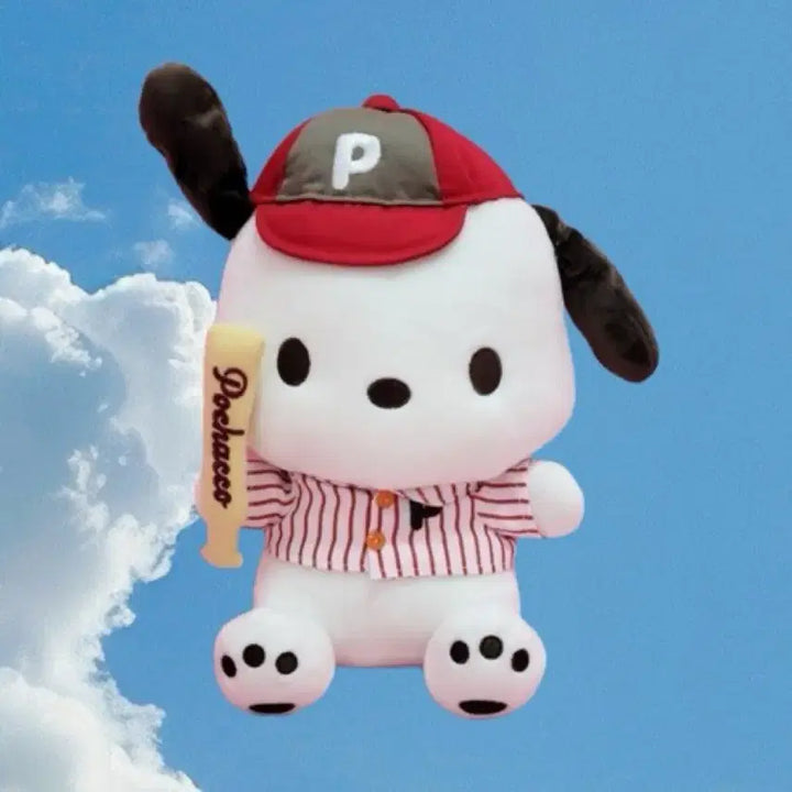 [BUNJANG] Pochacco Baseball Uniform Plush Doll 25cm / [새상품] 포차코 야구 유니폼 인형 25cm