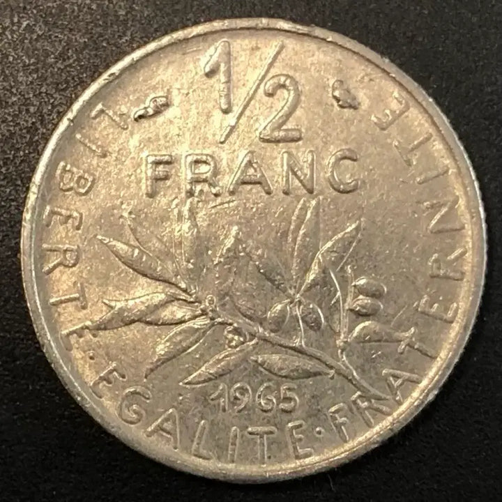 [SOLD OUT] 1965년 프랑스 1/2프랑 동전 w2237