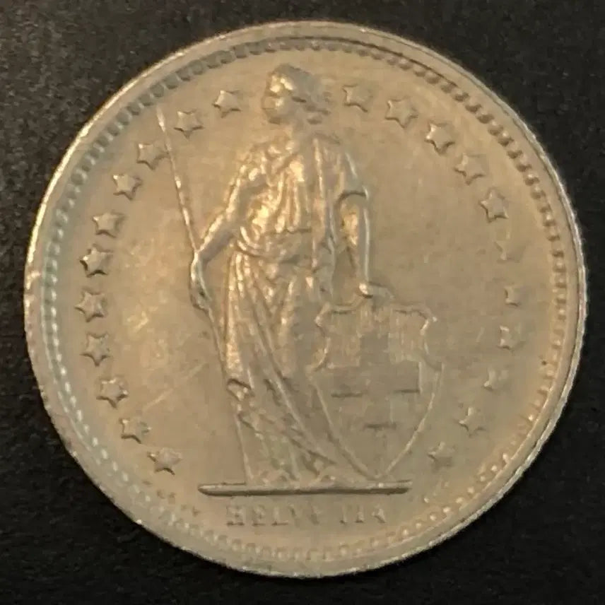 [SOLD OUT] 1968년 스위스 1/2프랑 동전 w2239