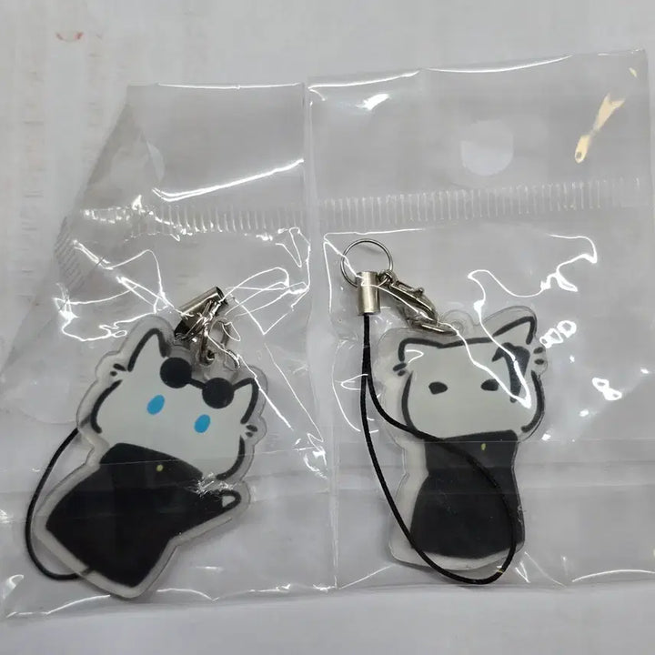 [BUNJANG] Jujutsu Kaisen Gojo &amp; Geto Cat Keychain (Unofficial) / 주술회전 고죠 게토 고양이 키링 (비공식)