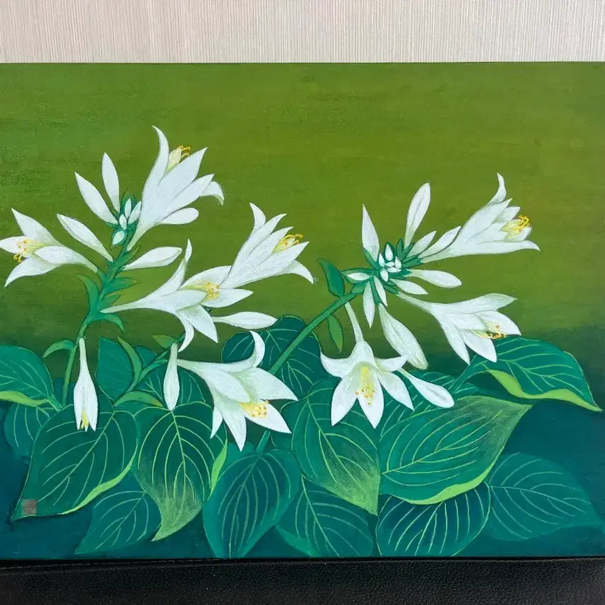 [BUNJANG] Korean Painting "Okjamhwa Flower" (Plantain Lily) / 옥잠화꽃 채색화