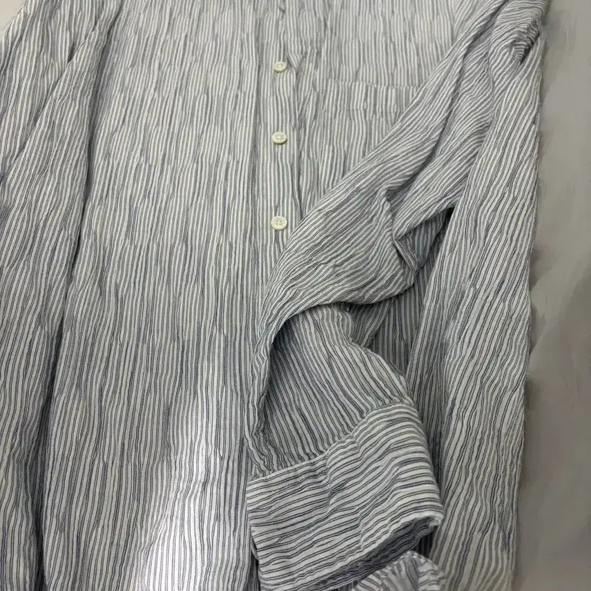 [BUNJANG] Bellie Downtown Chico Shirt Blue Stripe 105 / 벨리에 다운타임치코 셔츠 리플 블루스트라이프 105