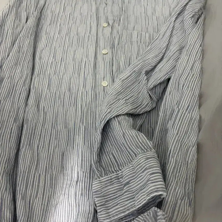 [BUNJANG] Bellie Downtown Chico Shirt Blue Stripe 105 / 벨리에 다운타임치코 셔츠 리플 블루스트라이프 105