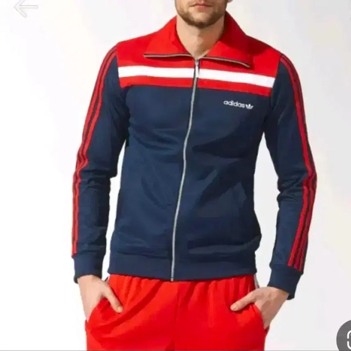 [BUNJANG] Adidas 83 Europa Track Top Navy Red M / (M)아디다스 져지 83유로파 트랙탑  네이비 레드