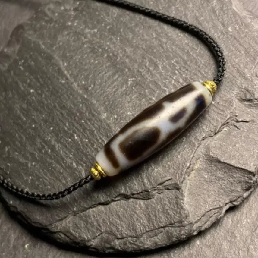 [BUNJANG] Tibet Dzi Agate Pendant for Wealth and Fortune / 티벳 오재신 천주 목걸이 재물운 희귀 수집품 상태A+