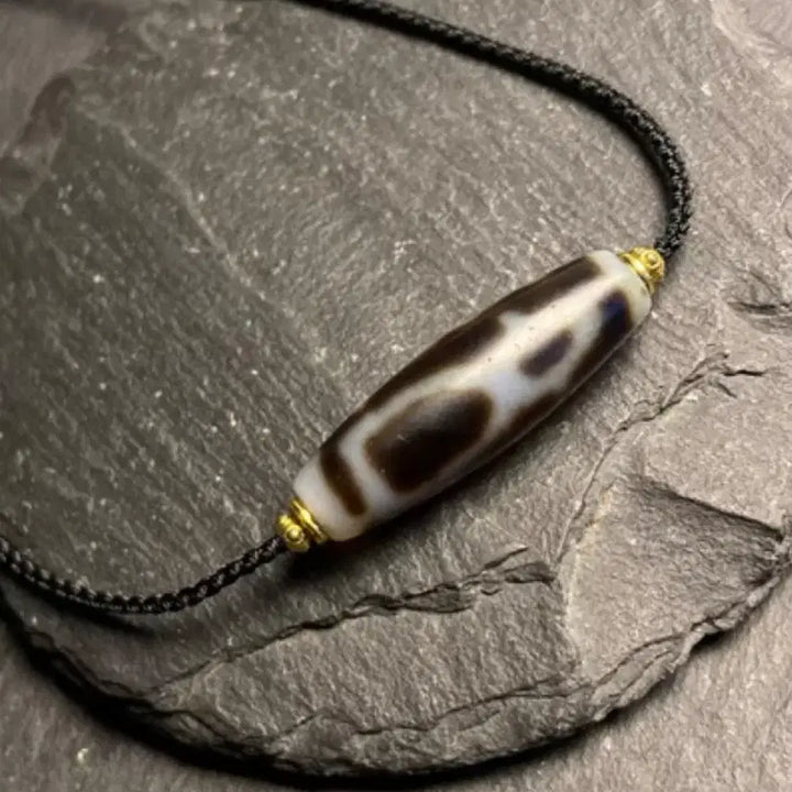 [BUNJANG] Tibet Dzi Agate Pendant for Wealth and Fortune / 티벳 오재신 천주 목걸이 재물운 희귀 수집품 상태A+
