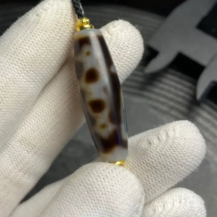[BUNJANG] Tibet Dzi Agate Pendant for Wealth and Fortune / 티벳 오재신 천주 목걸이 재물운 희귀 수집품 상태A+