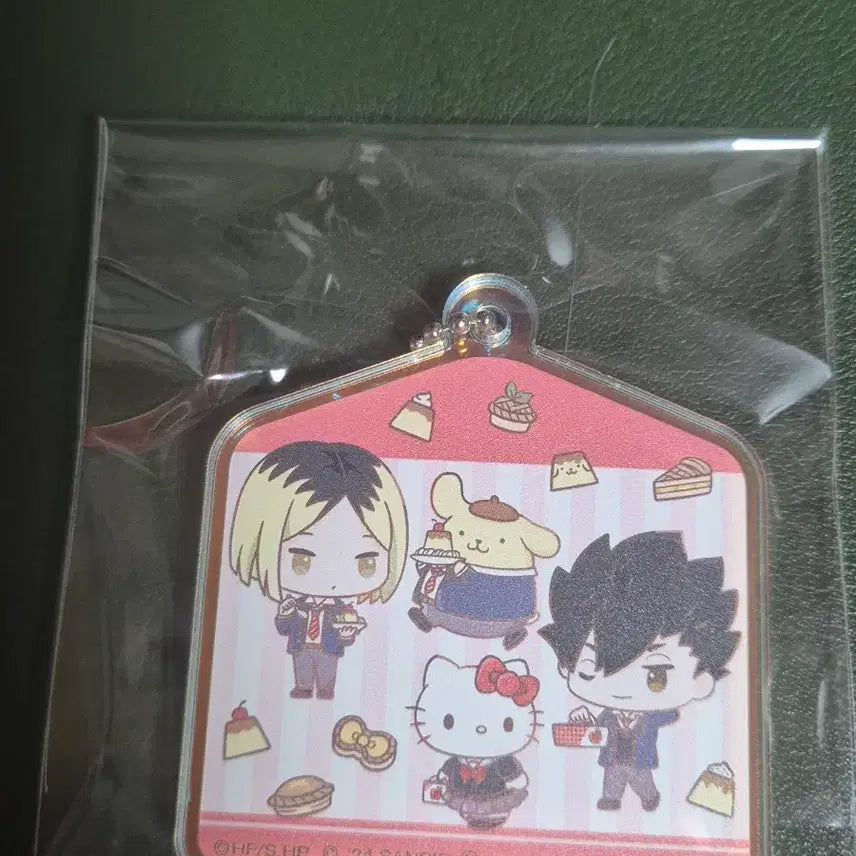 [BUNJANG] Sanrio x Haikyu!! Acrylic Keyring / 산리오 하이큐 아크릴 키링 헬로키티 포무드