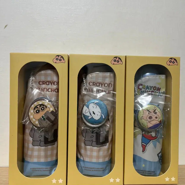 [BUNJANG] Crayon Shin-chan Umbrella + Badge Bundle Set (3 items) / 3개 일괄] 짱구는못말려 굿즈 우산 + 뱃지