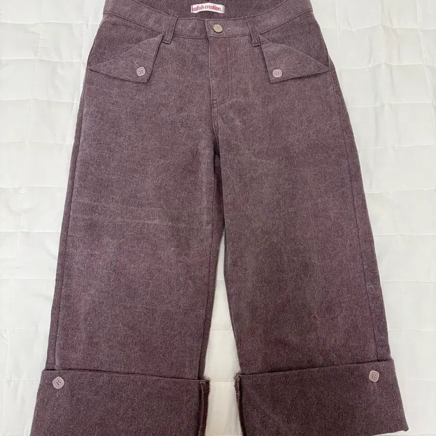 [BUNJANG] Ofish Fold Pocket Capri Pants Purple / 오피쉬 폴드 포켓 카프리 팬츠 Fold Pocket Capri Pants