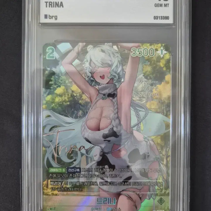 [BUNJANG] Nibel Arena Nikke Trina SPR BRG 10 GEM MT 10 Graded Card / 니벨아레나 니케 트리나 SPR BRG 10