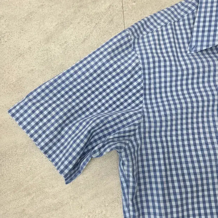 [SOLD OUT] 브룩스브라더스 시원한 면100% 체크 남방 S (가슴49 총장73)