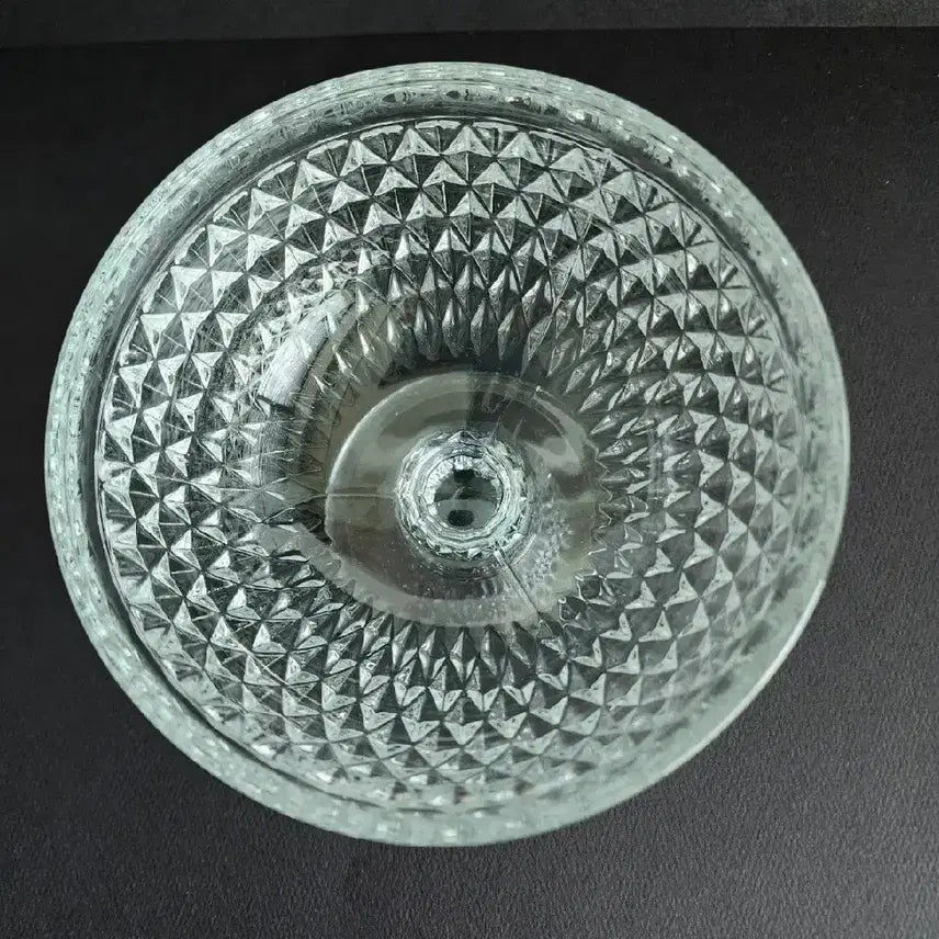 [BUNJANG] Indiana Glass Diamond Point Embossed Compote Candy Dish / 컴포터/미국 인디아나 글라스/빈티지 장식품 캔디디쉬