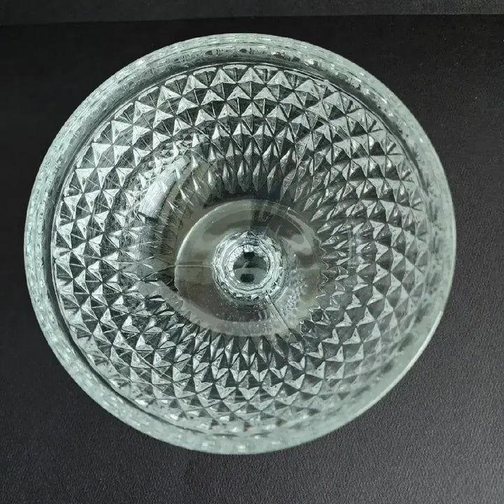 [BUNJANG] Indiana Glass Diamond Point Embossed Compote Candy Dish / 컴포터/미국 인디아나 글라스/빈티지 장식품 캔디디쉬
