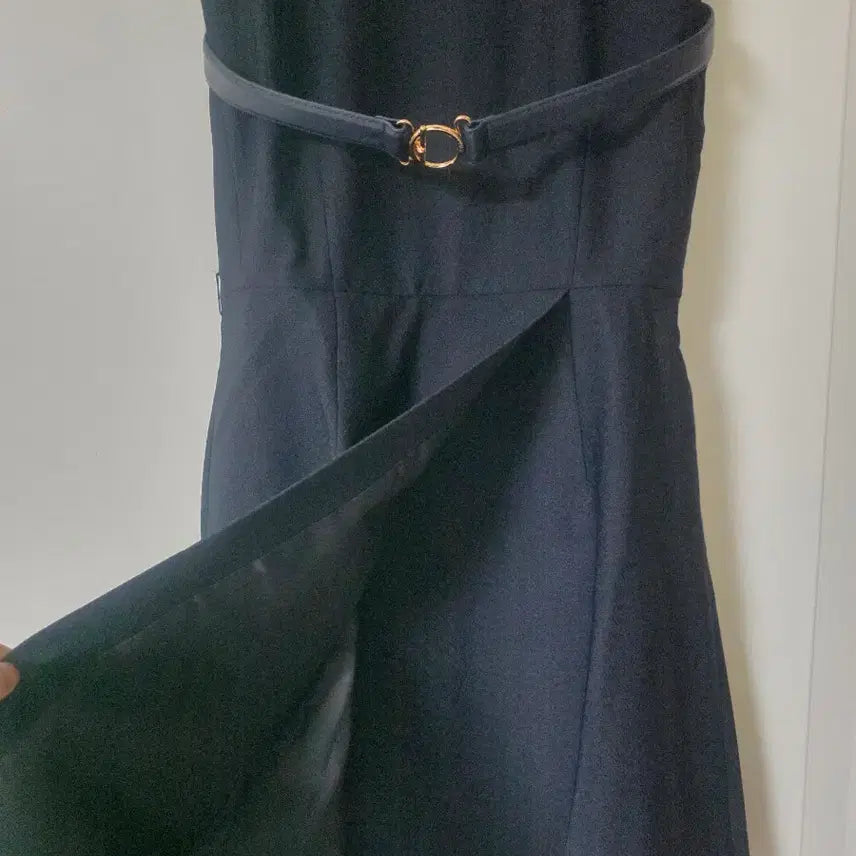[BUNJANG] TIME Navy Dress with Belt / Time 네이비 원피스 벨트 포함