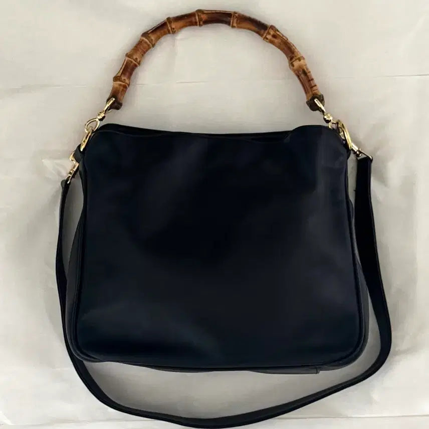 [BUNJANG] Gucci Vintage Leather Bamboo 2-Way Hobo Bag / [정품] 구찌 빈티지 레더 뱀부 2way 호보백 (보증서포함)