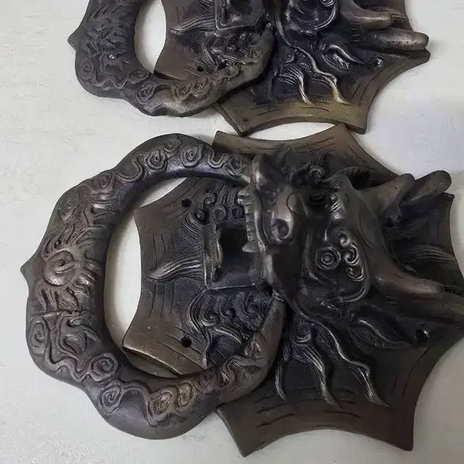[BUNJANG] Bronze Dragon Head Door Knocker Set / 청동  (용머리 문고리)한쌍