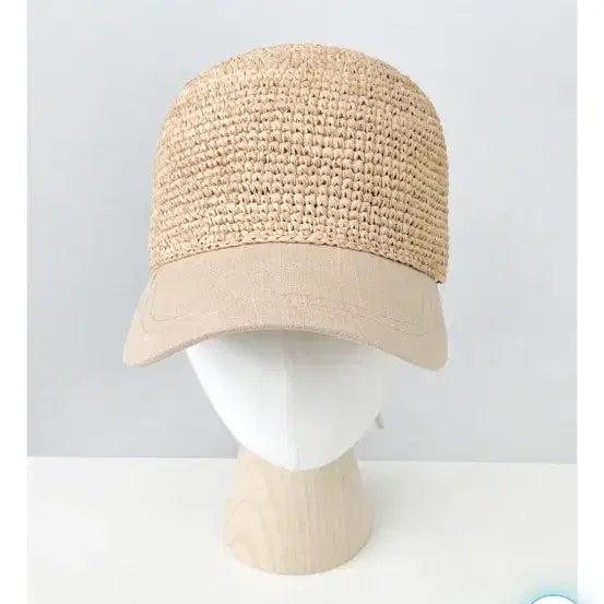 [BUNJANG] Ribbon Detail Rattan Ball Cap / 여름  리본 라탄 볼캡