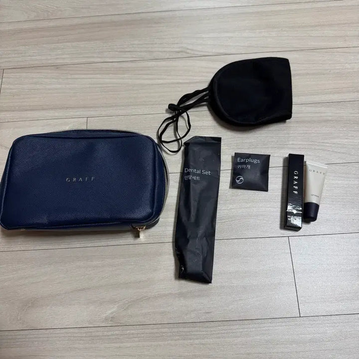[BUNJANG] Korean Air Prestige Class Graff Amenity Kit Pouch / 대한한공 프레스티지(비즈니스) 그라프 파우치