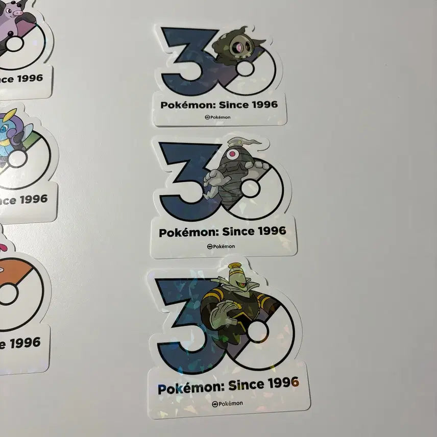 [BUNJANG] Pokemon 30th Anniversary Logo Sticker - Skull-O-Saur, Phantump, Yveltal / 포켓몬 30주년 로고스티커 해골몽 미라몽 야느와르몽