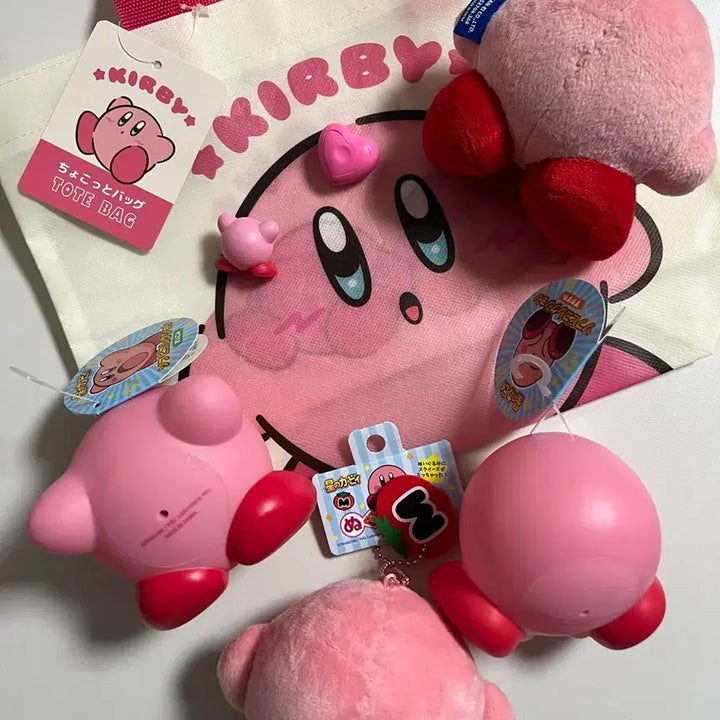 [BUNJANG] Kirby Big Size Soft Vinyl Figure Keychain Bundle Set / 일괄) 별의 커비 피규어 인형 소프비 빅사이즈 빅소프비 키링 하트 가방