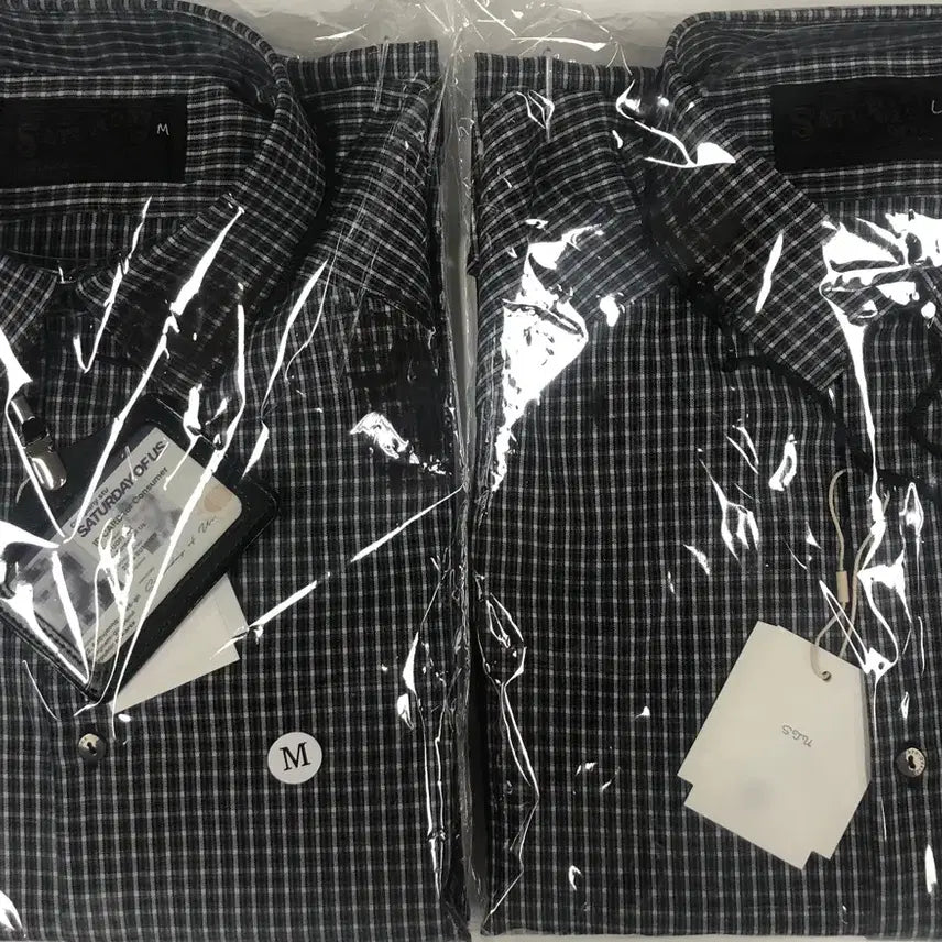 [BUNJANG] STU Destroyed Painting Check Shirt Black / STU Destroyed Painting Check Shirt Black