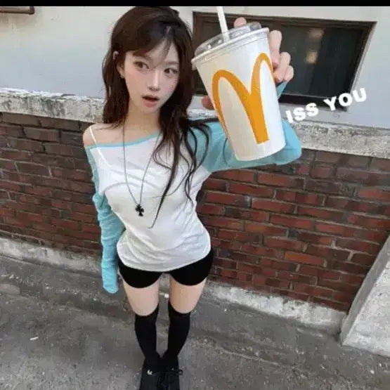 [BUNJANG] Modi Mood Raglan Summer Sleeve T-Shirt Mint / 모디무드 나그랑 썸머 슬리브티 민트