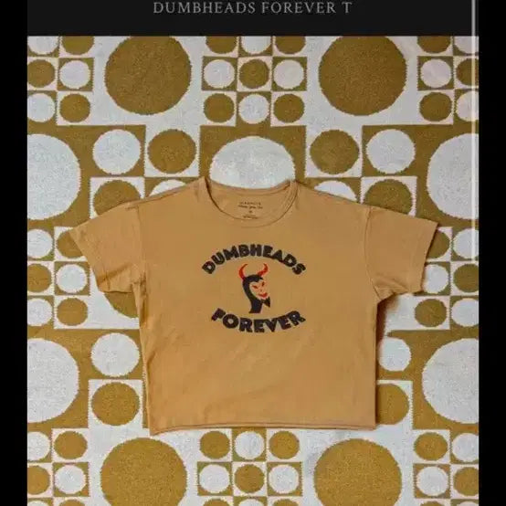 [BUNJANG] Bird Note Dumbheads Forever T-Shirt Mustard / 버드노트 DUMBHEADS FOREVER 티셔츠 머스타드