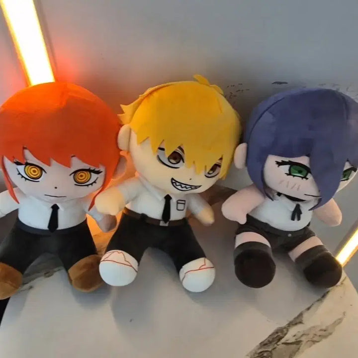 [BUNJANG] Chainsaw Man Genuine Medium Plush Set (Makima/Denji/Reze) / 새상품3종 일괄) 체인소맨 정품 중형 인형 (마키마/덴지/레제)