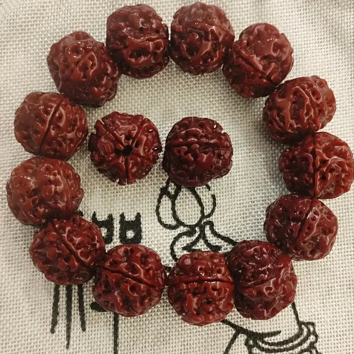 [BUNJANG] High-Quality Nepalese Rudraksha 20mm Prayer Beads + 2 Bracelets / 네팔 고급 루드락샤 20mm염주+2팔찌