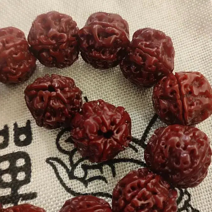 [BUNJANG] High-Quality Nepalese Rudraksha 20mm Prayer Beads + 2 Bracelets / 네팔 고급 루드락샤 20mm염주+2팔찌
