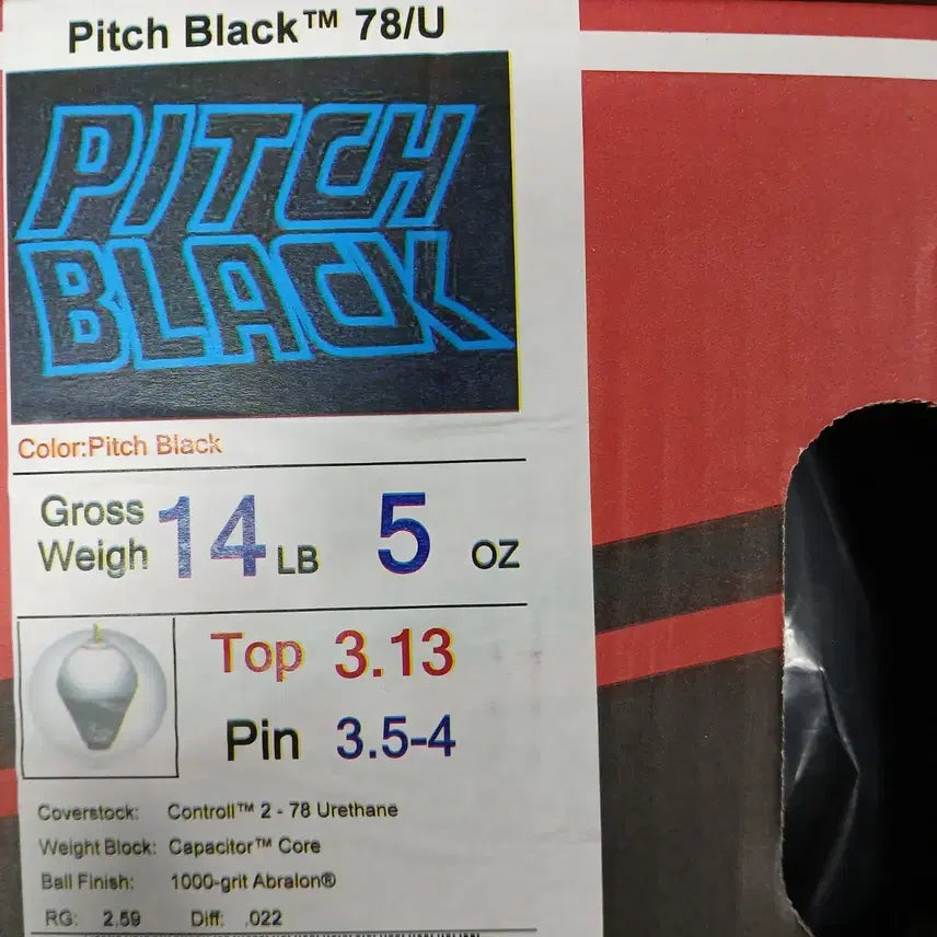 [BUNJANG] Storm Pitch Black 78D Urethane Bowling Ball (14lb) / 택배무료 14파운드 공인구 스톰 피치블랙 78D 우레탄 새볼링공