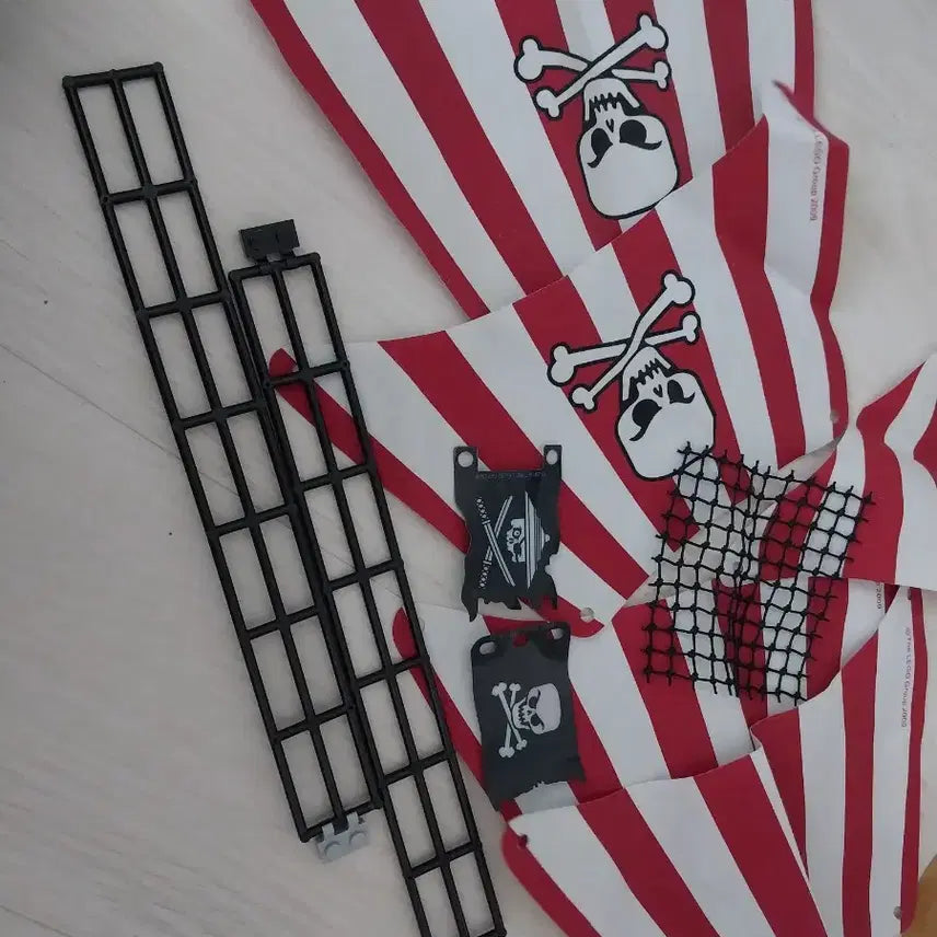 [BUNJANG] LEGO Old Pirate Ship Mast &amp; Sail Parts Netting Flag / 레고 올드 해적선 돛대 및 돛 부품 그물망 깃발
