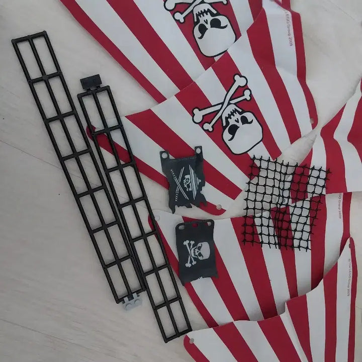 [BUNJANG] LEGO Old Pirate Ship Mast &amp; Sail Parts Netting Flag / 레고 올드 해적선 돛대 및 돛 부품 그물망 깃발
