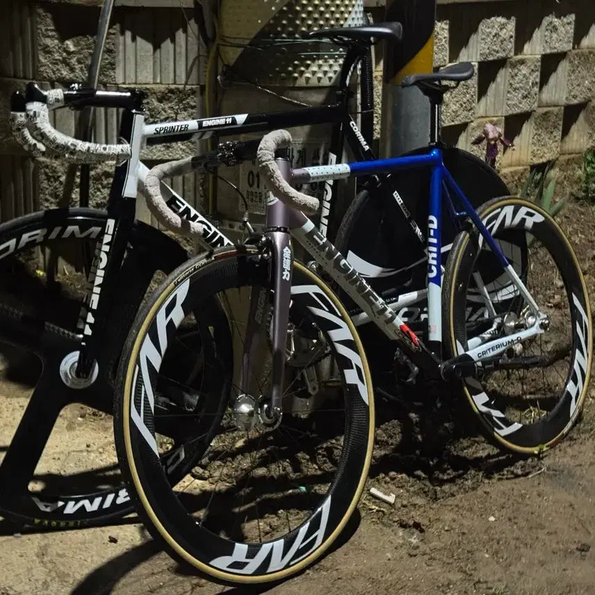 [BUNJANG] Engine Metal Blue Complete Bike Handle Stem Saddle Seatpost Crankset / 엔진 메탈블루 반차 판/교
