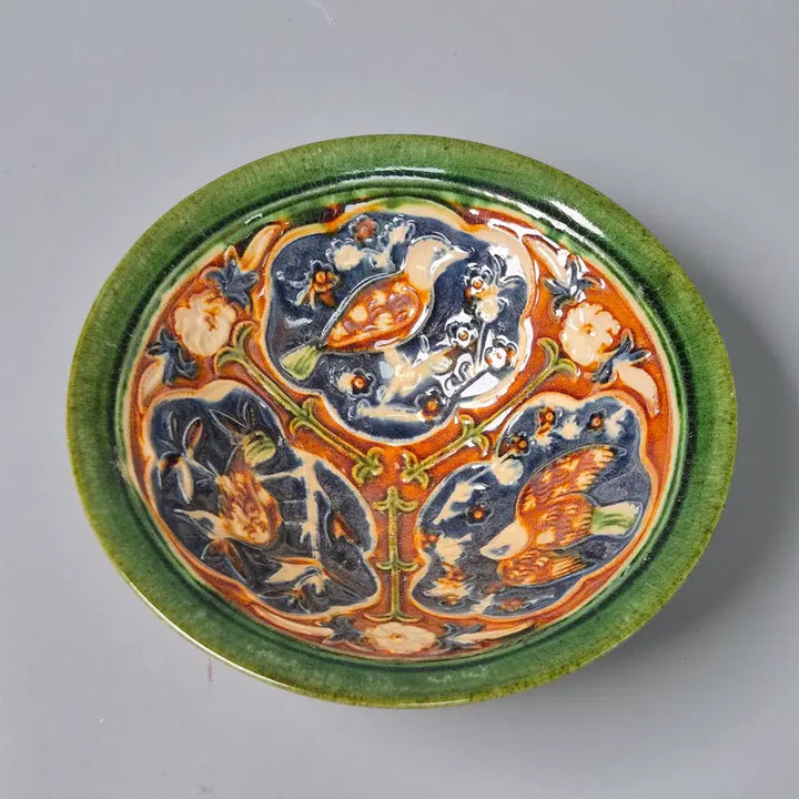 [BUNJANG] Sancai Glazed with Cloud and Bird Motif Chinese Porcelain Antique Art Collectible / 당삼채 각화운조문 완 중국도자기 골동품 고미술품 수집품